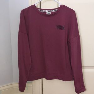 pink crew neck